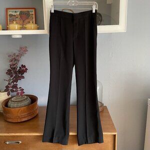 Louis Vuitton Uniform Pants Women's 32 Black Mid-Rise Bootcut Leg Trouser Career